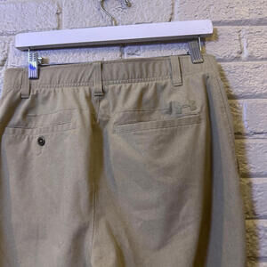 UNDER ARMOUR Golf‎ Pants Match Play Vented Stretch Beige Flat Front 30x30